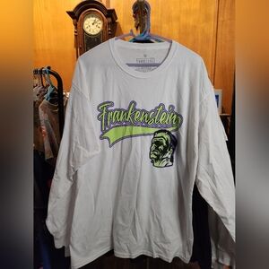 Wonderland White Frankenstein Graphic Men's Shirt